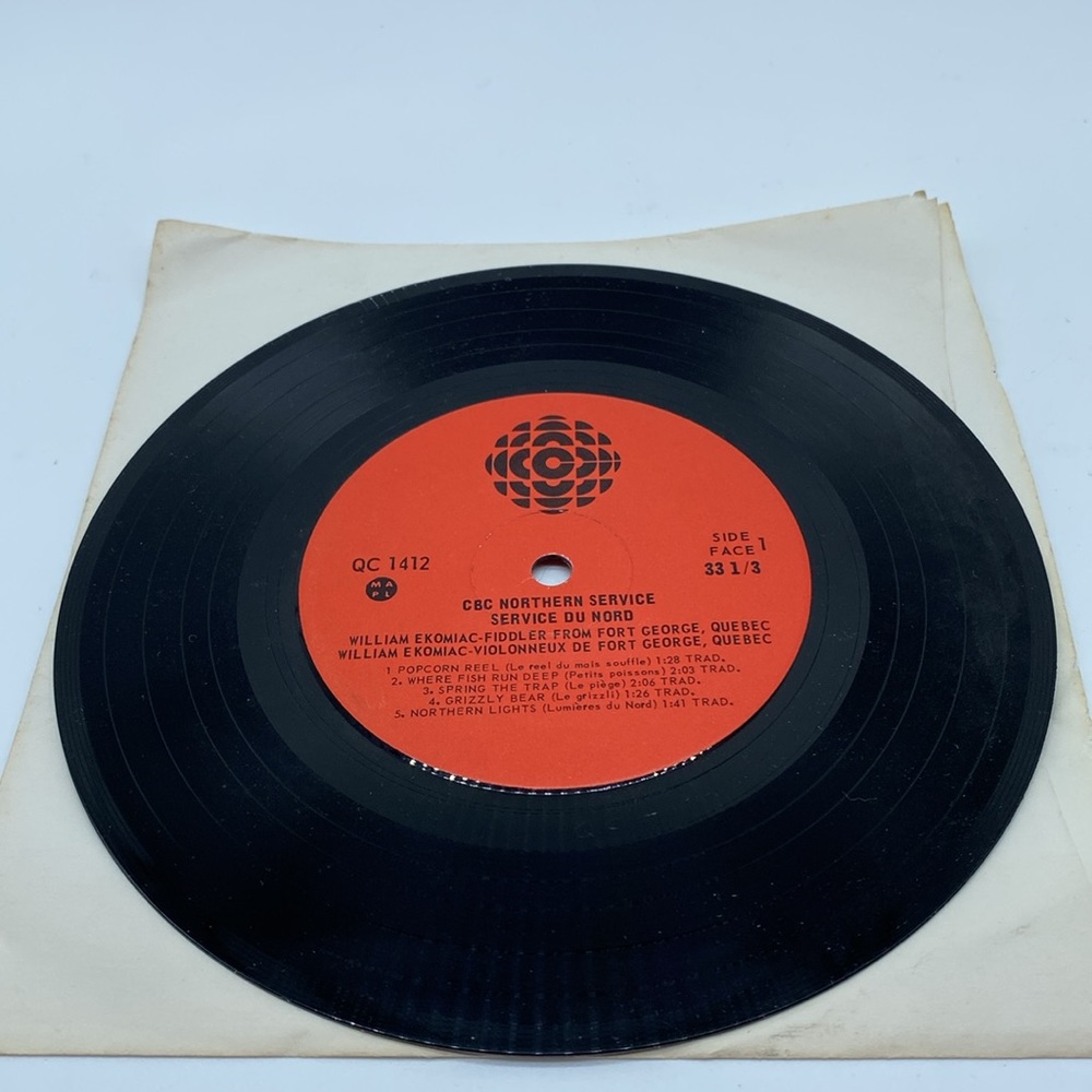 CBC Northern Service William Ekomias-Fiddler From Fort George Quebec Vinyl